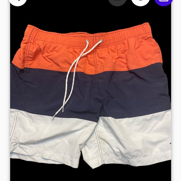 Nautica color block swim trunks.  Size large. - Picture 2 of 9